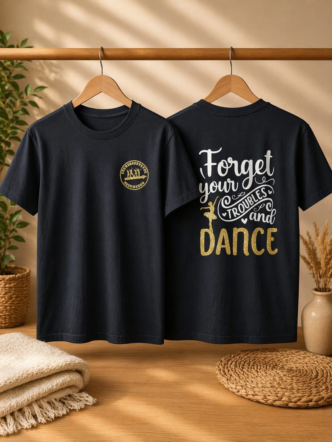 T-Shirt "Forget your Troubles and Dance"
